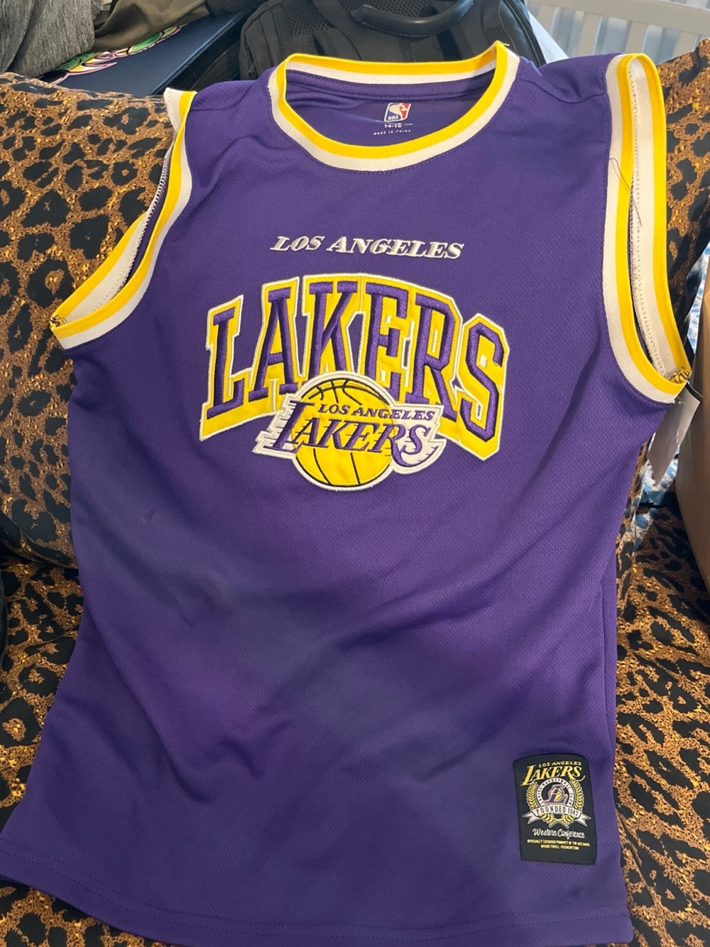 NBA Los Angeles Lakers Purple and Yellow Kids Jersey